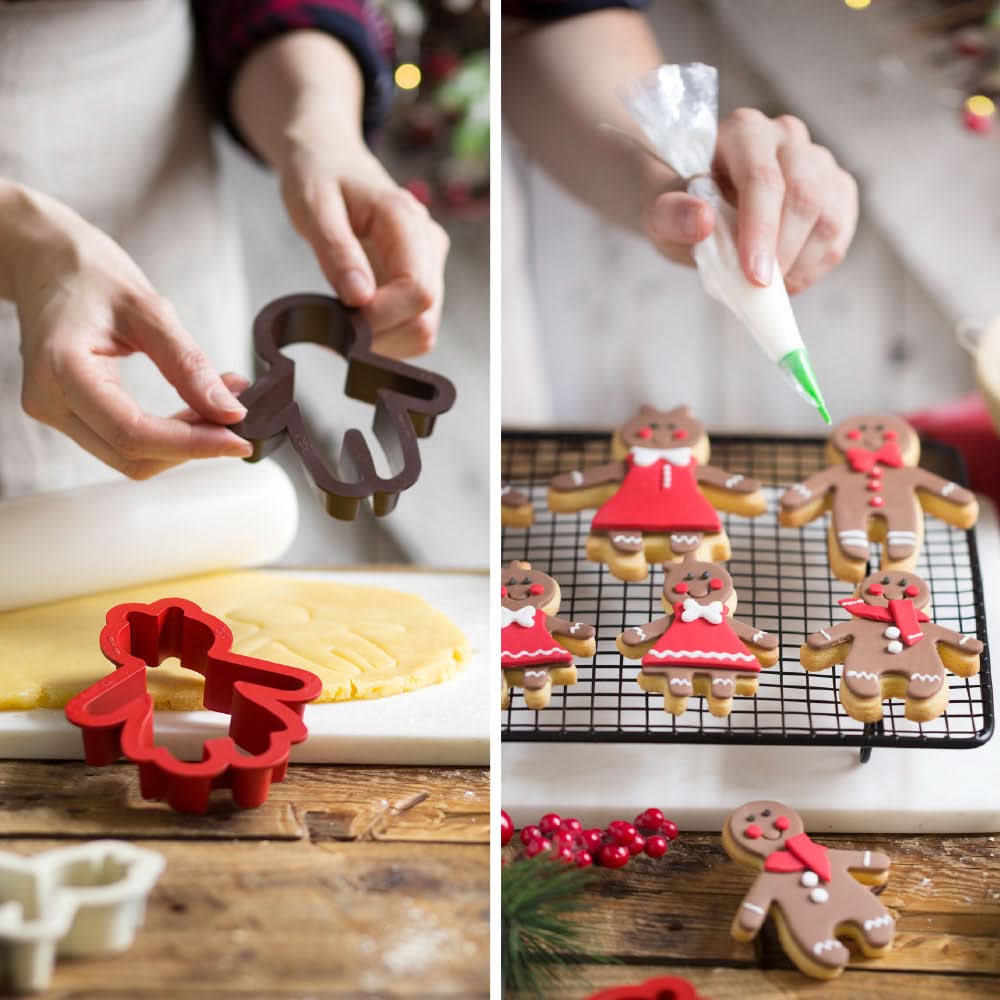Decora Gingerbread Family Pastry Cutter - HUNA