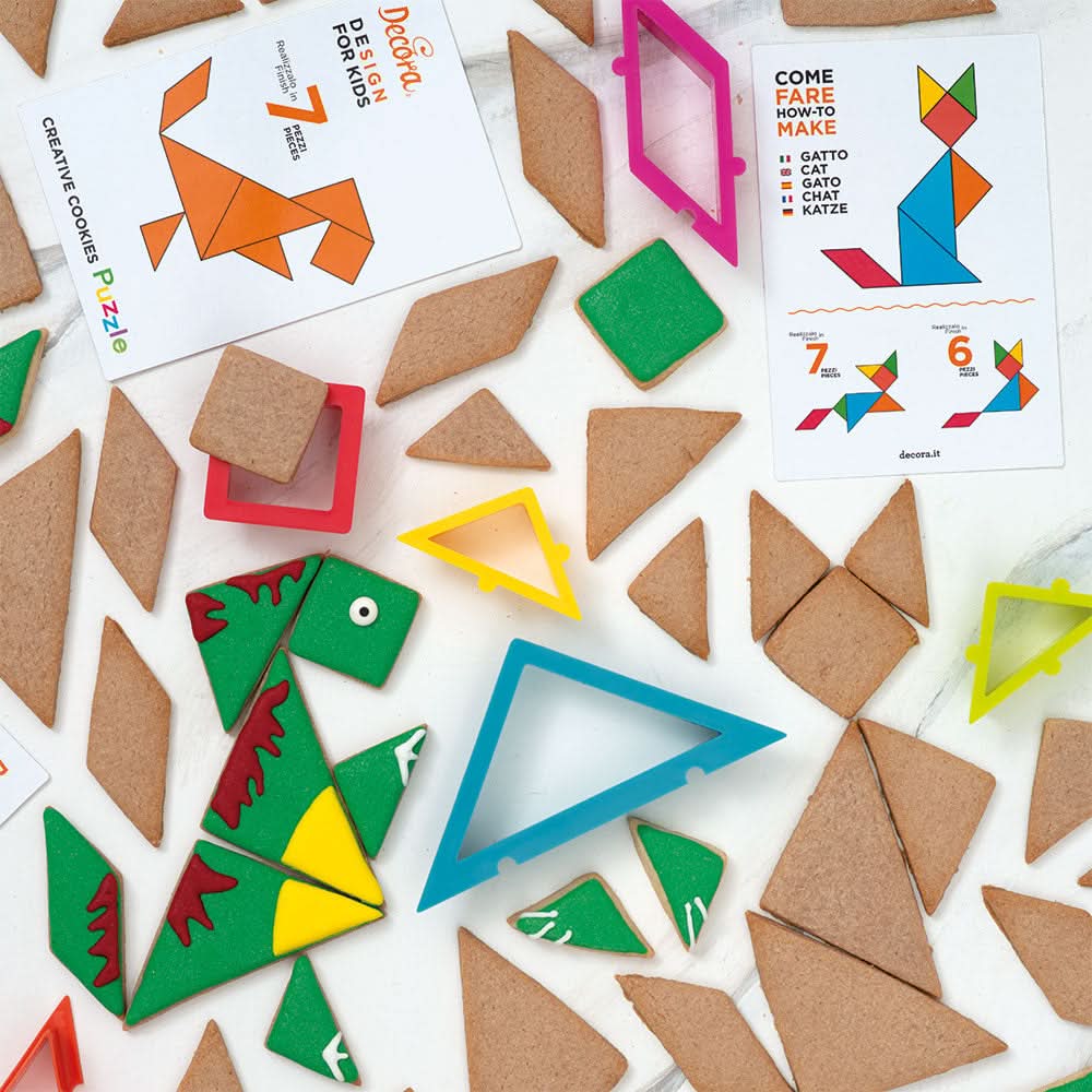 Decora Creative Cookies Puzzle Set of 6 Cutters - HUNA
