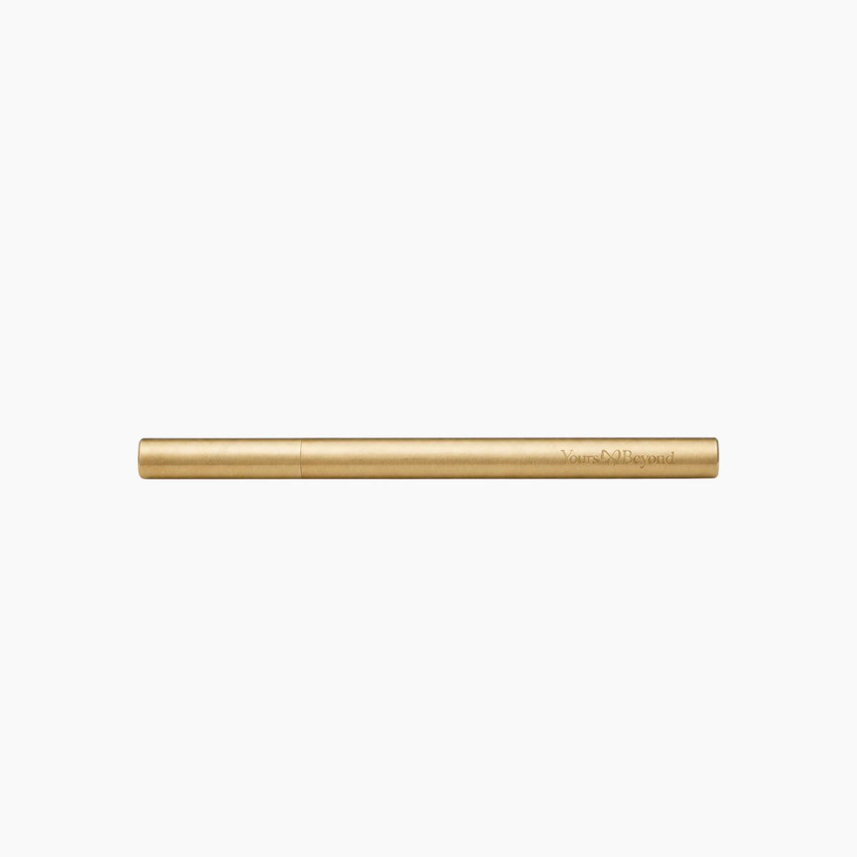 Brass gold ballpoint pen with satin finish