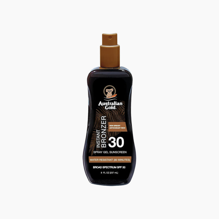 Australian Gold Spray Gel Sunscreen SPF30 Instant Bronzer 237ml