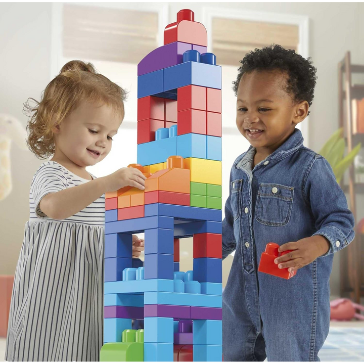 Mattel Mega Bloks First Builders Big Building Bag - 80 Pieces Pink