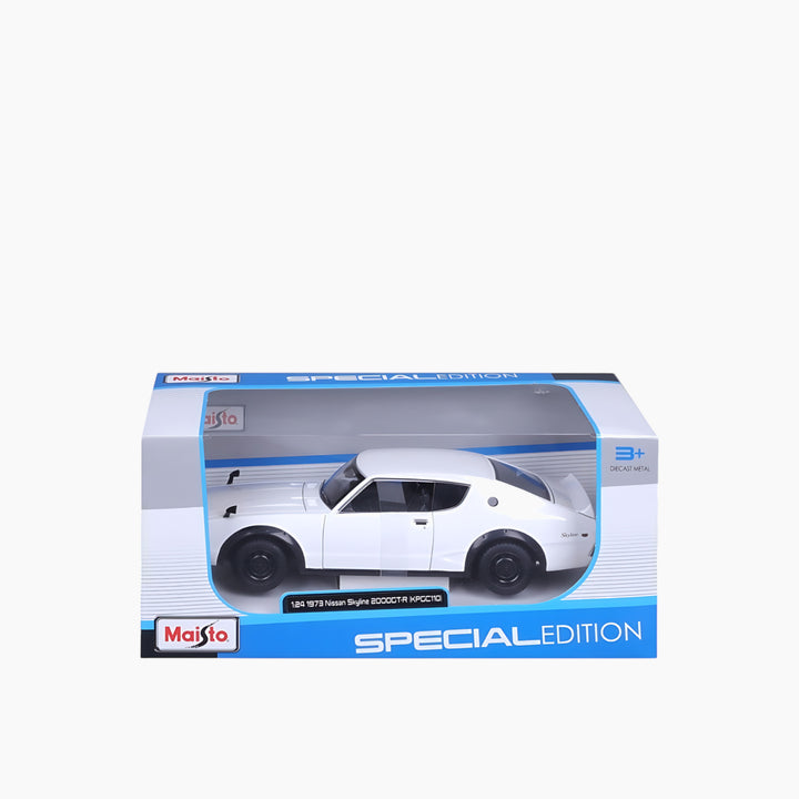 مايستو بوراجو 1:24 إصدار خاص (B) - نيسان سكايلاين 2000GT-R (KPGC110) 1973 أبيض