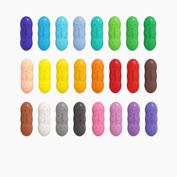 Mideer  Washable Beeswax Pease Crayons  24 Colors  peas shape  Age 3+