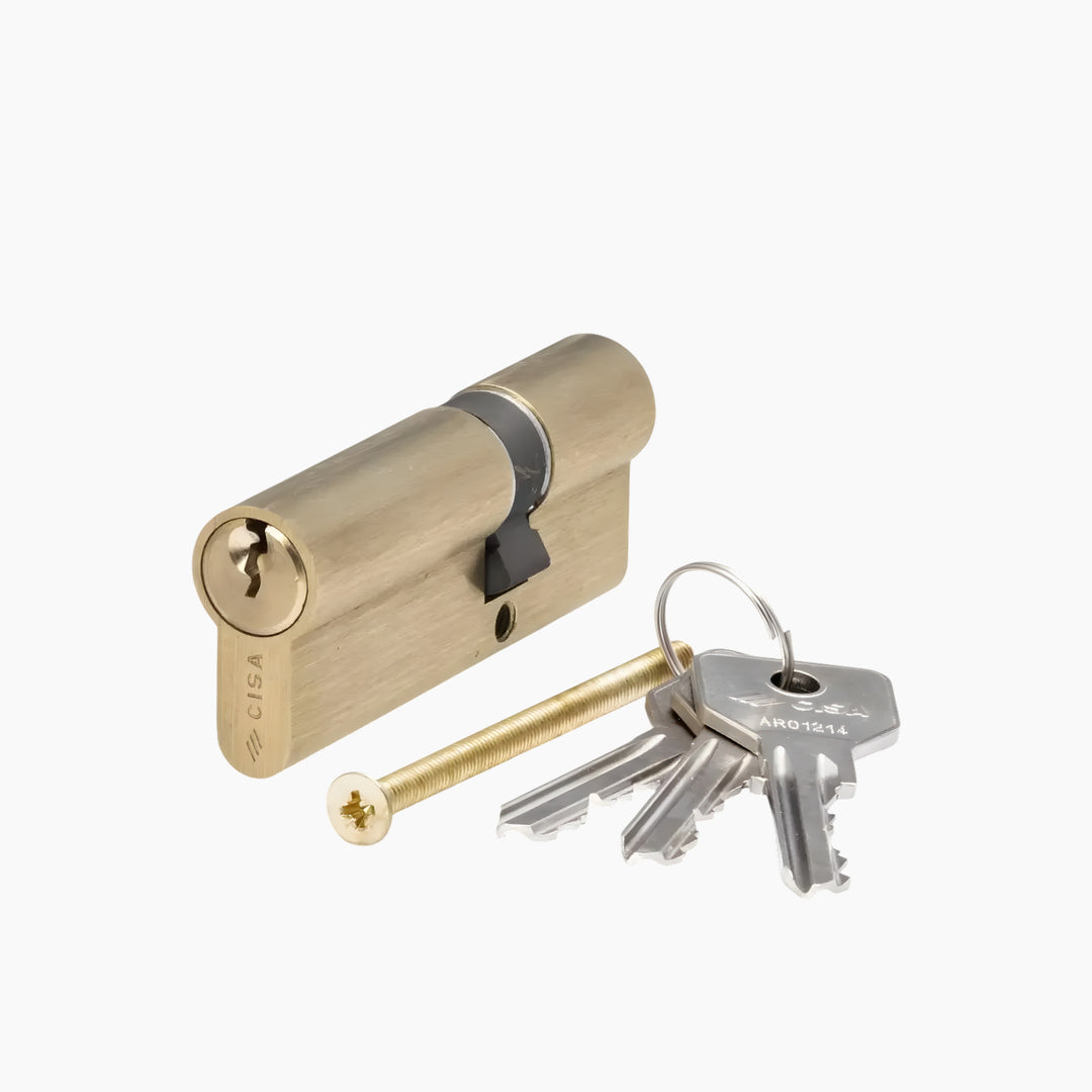 Cisa C200 Euro Profile Cylinder - 60mm, Gold