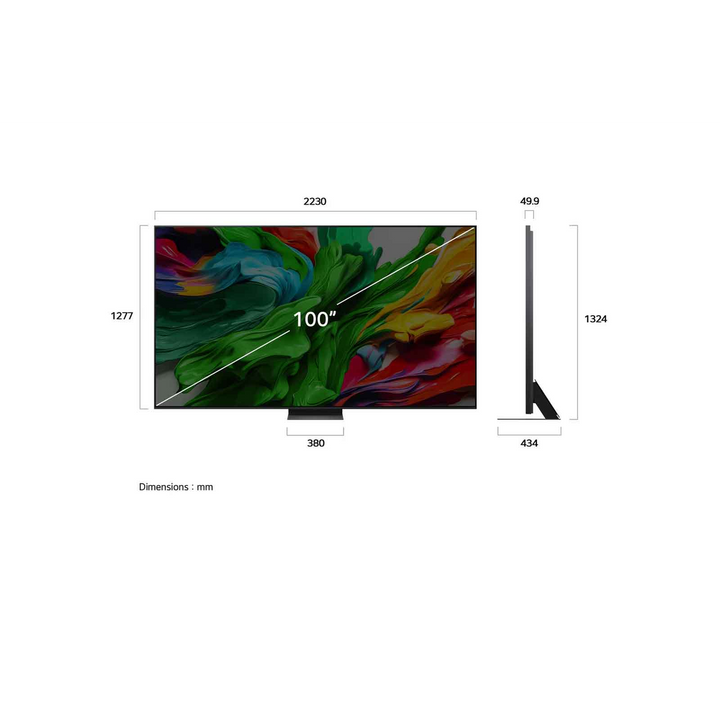 LG 100 inch QNED Evo MiniLED 4K 120Hz Smart TV AI Magic