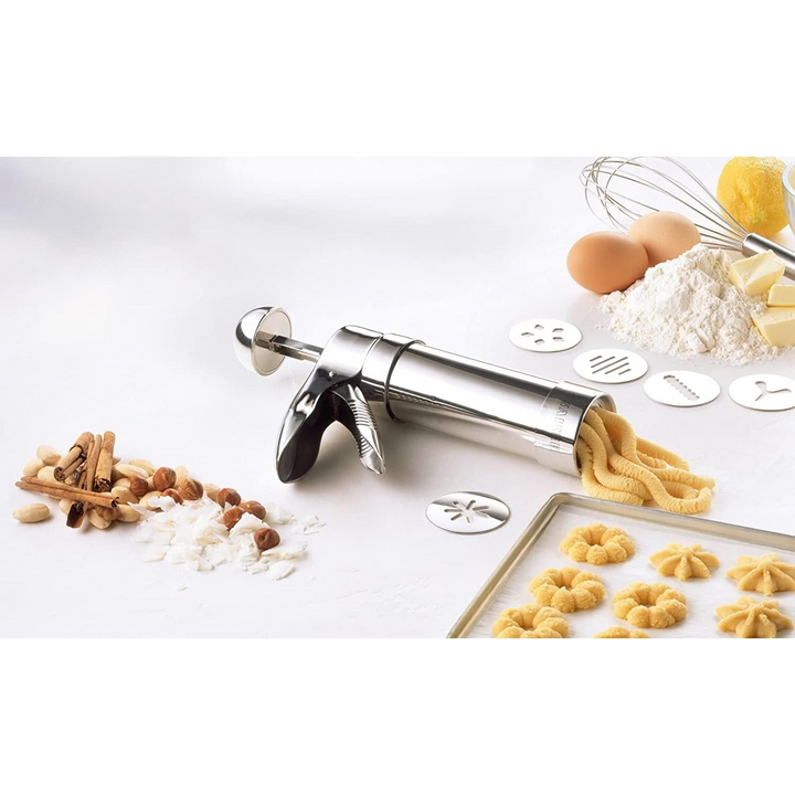 WMF stainless steel biscuit maker with interchangeable discs