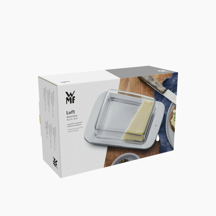 Alfi Butter Dish Loft Stainlees Steel with Plastic Cover 9x12.5x5cm