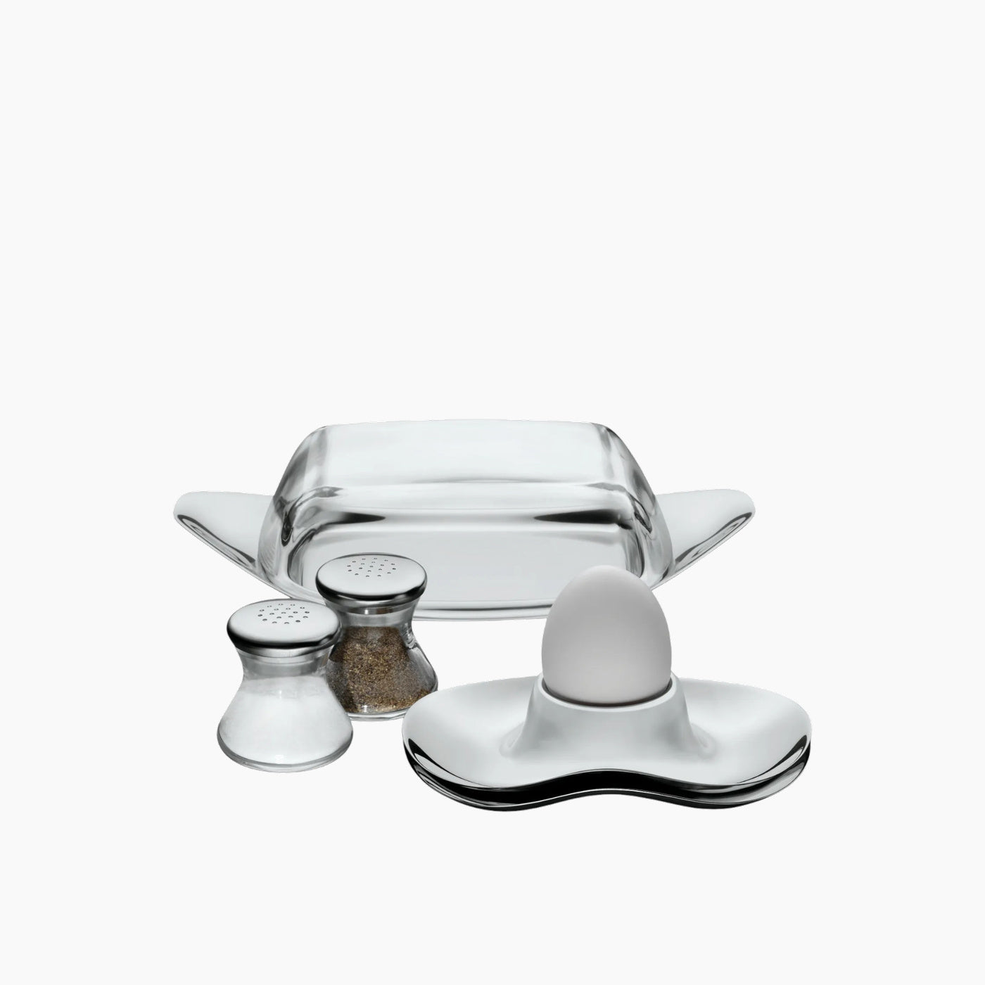 WMF Butter Dish Wagenfeld Stainlees Steel with Plastic Cover WMF Butter Dish Wagenfeld Stainlees Steel with Plastic Cover
