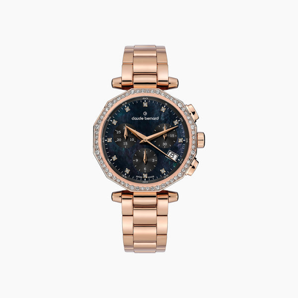 Claude Bernard Dress Code Chronograph Rose Women's Watch