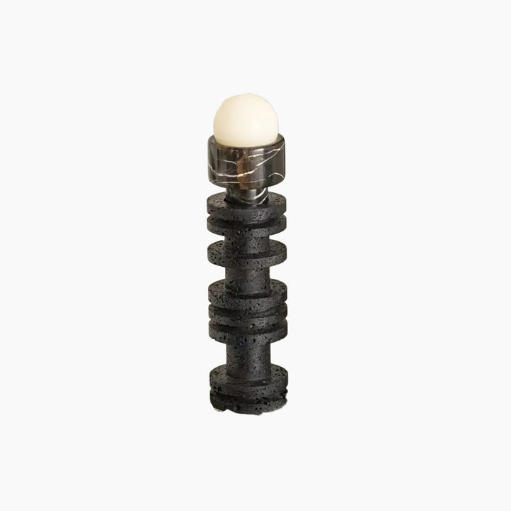 Stone candleholder set crafted from natural stone