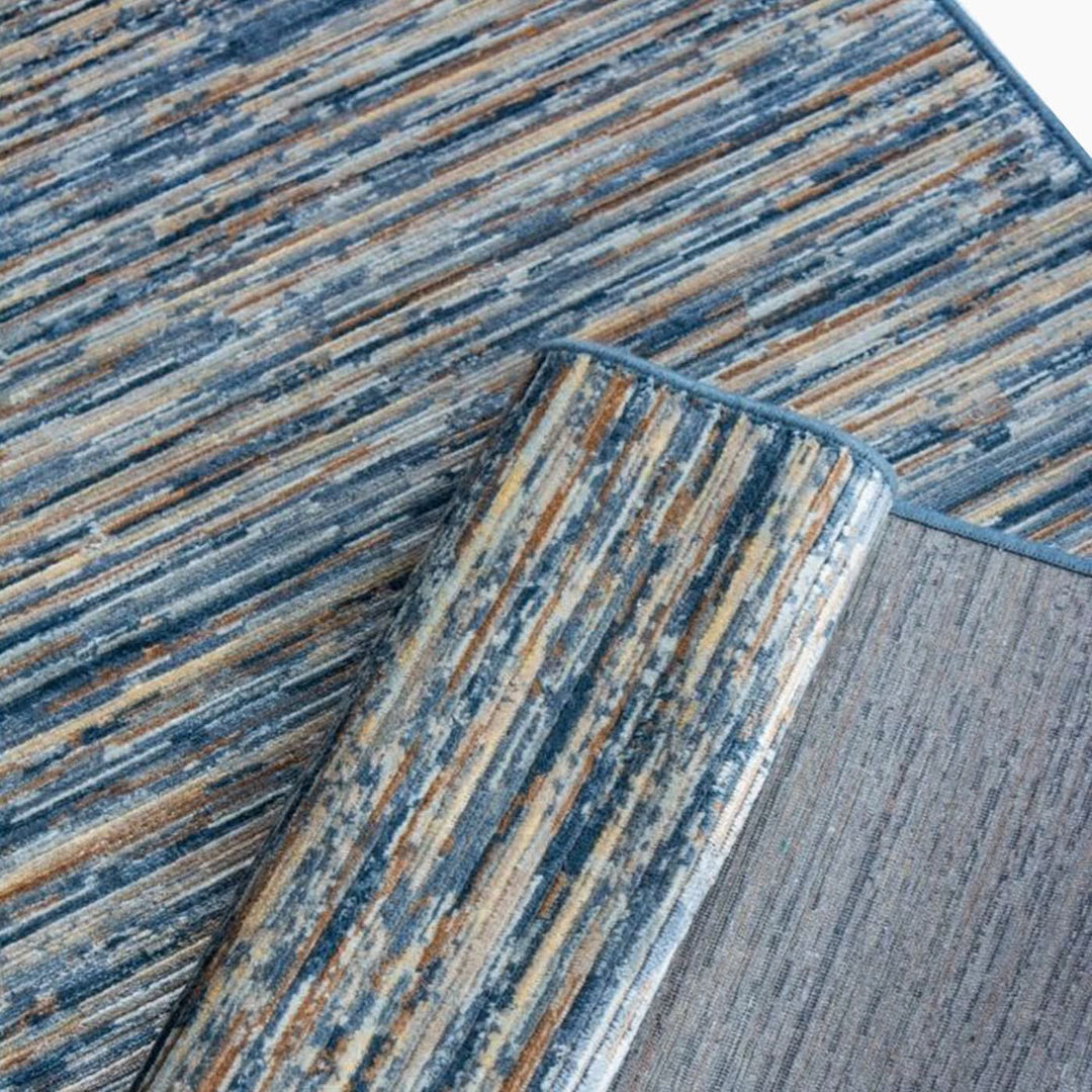 Spazio Home Contemporary Grey Stripes Rug - HUNA