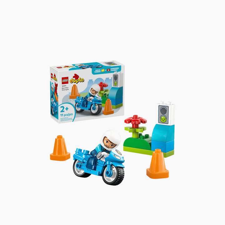 LEGO Blue Police Motorcycle- 11 Pcs