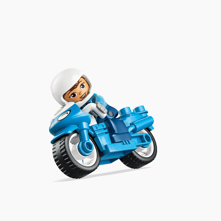 LEGO Blue Police Motorcycle- 11 Pcs