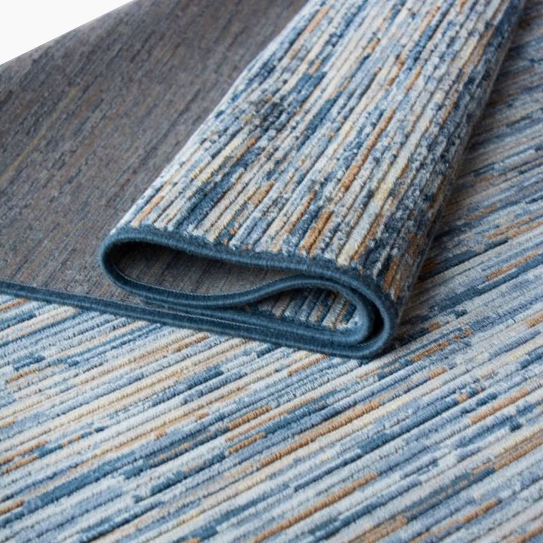 Spazio Home Contemporary Grey Stripes Rug - HUNA