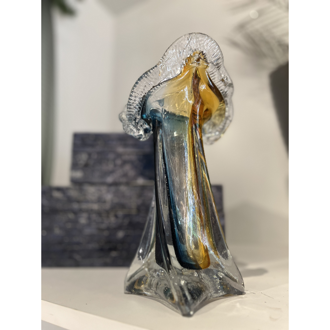 Multicolor glass vase for home decor