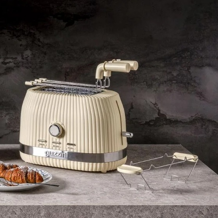 Guzzini Toaster With Tongs Cream 800Watt