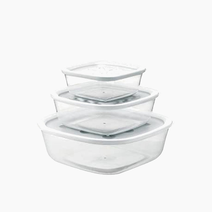Guzzini 3Pcs Glass Container Set White