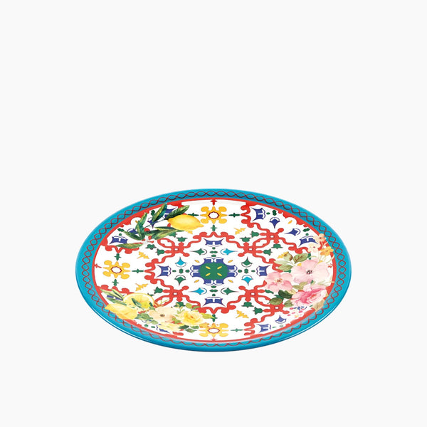 Flower & Lemon Dinner Flat Plate 27.5 x 2.4 cm