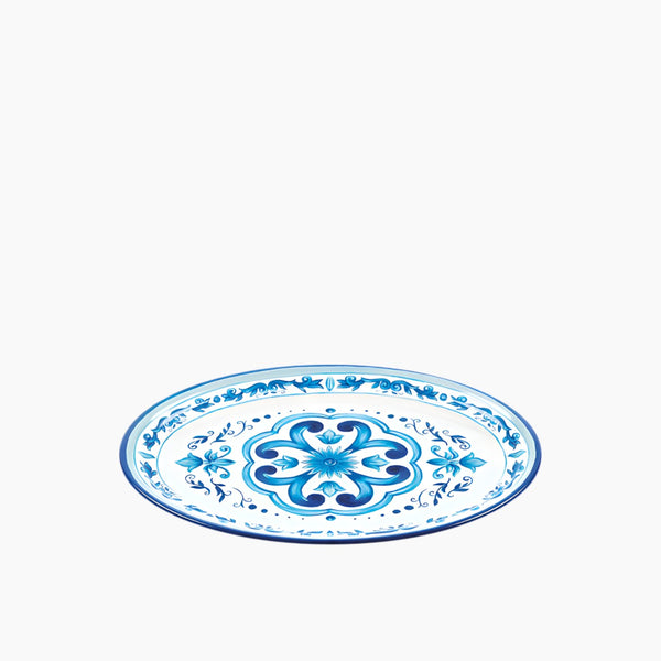 Blues Small Oval Serving Tray 35.5x25.5xh3cm Blue