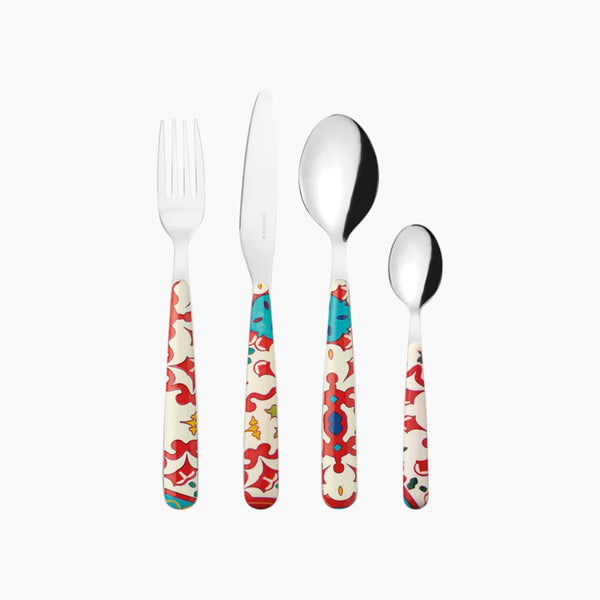 Flower & Lemon Cutlery Set of 24 Pieces
