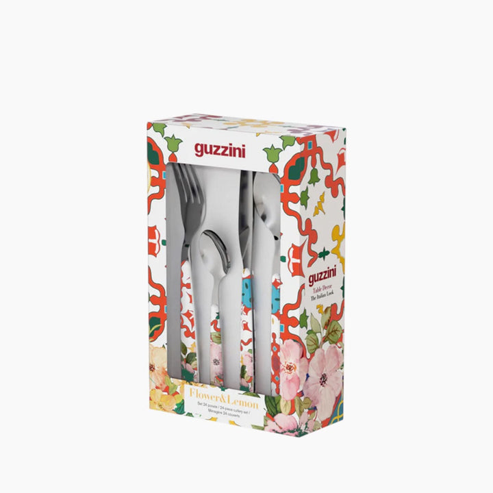 Guzzini Flower &amp; Lemon Cutlery Set