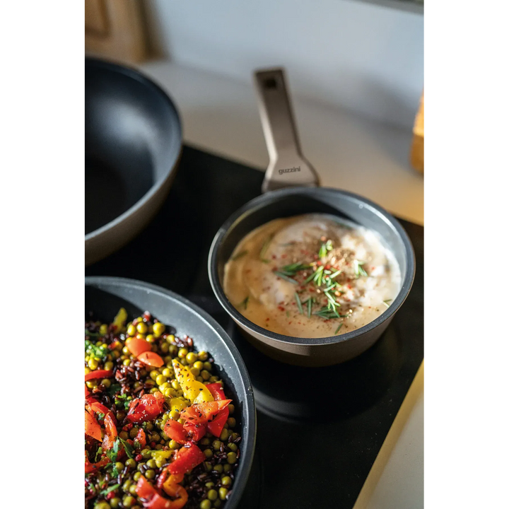 Guzzini Saucepan Non-Stick with Lid - Bronze