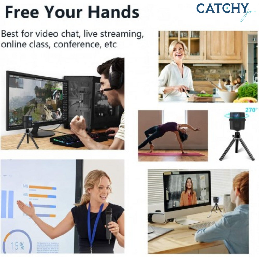 1080P auto tracking USB webcam with intelligent motion tracking