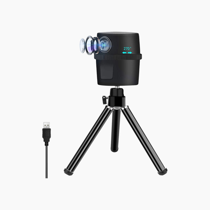 1080P auto tracking USB webcam with adjustable tripod