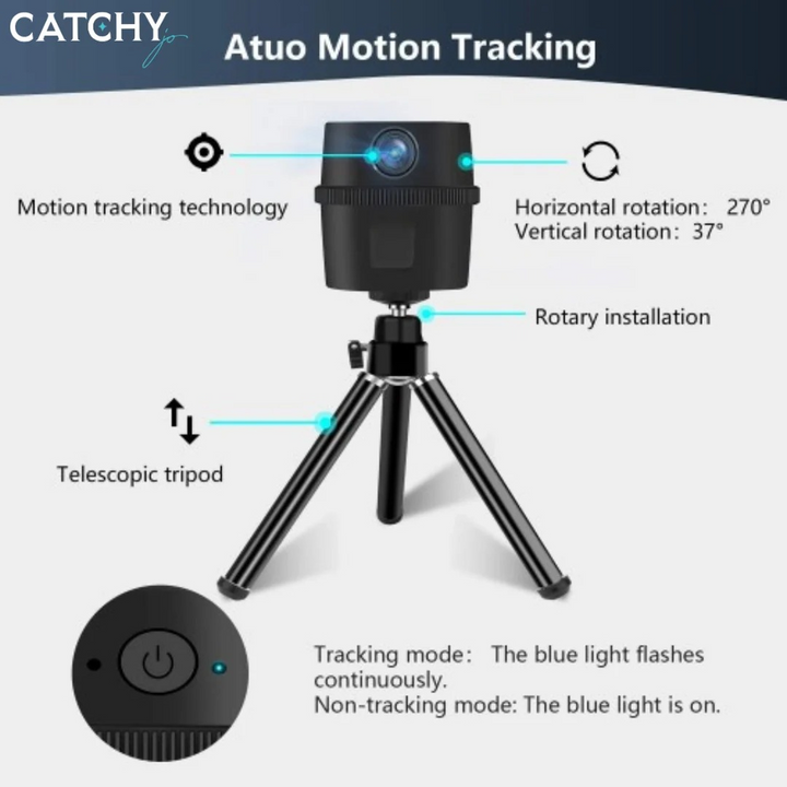 1080P auto tracking USB webcam with adjustable tripod