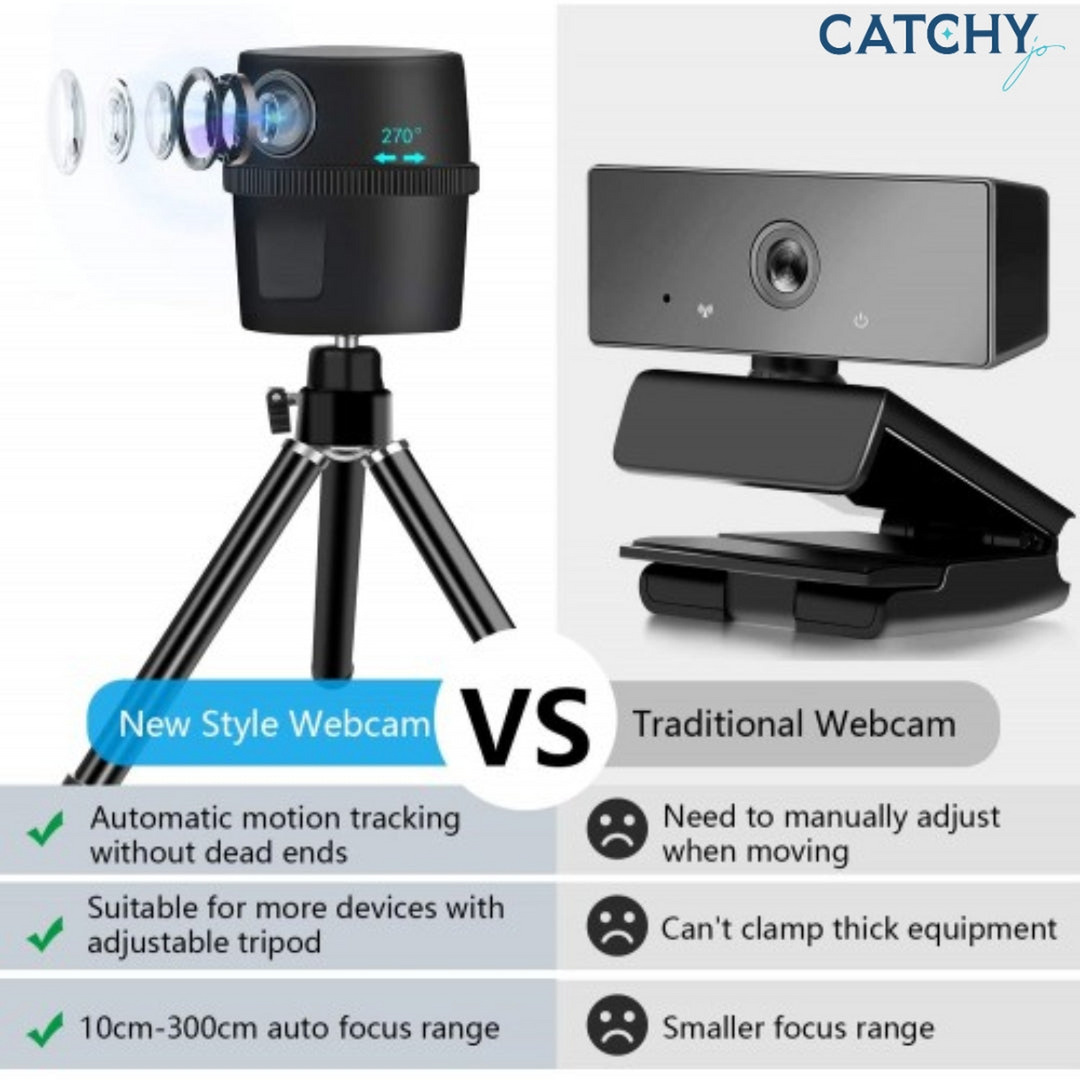1080P auto tracking USB webcam with 10cm-300cm auto focus range