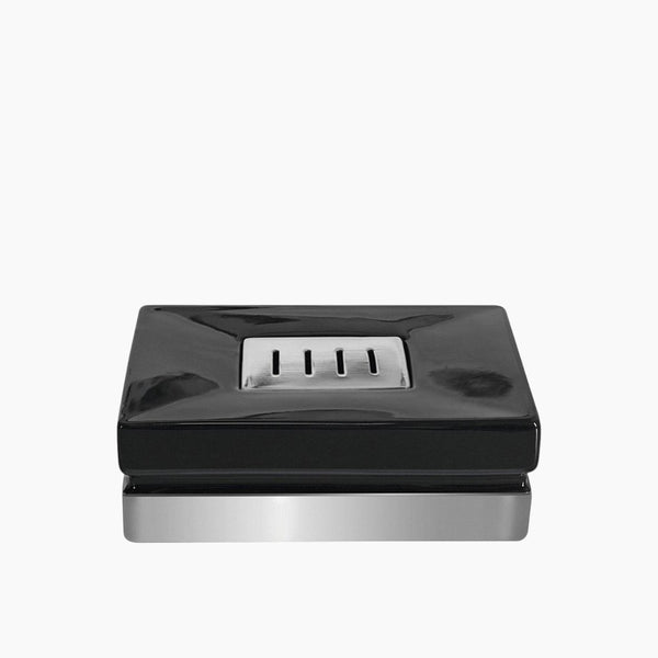Roma Soap Dish Black & Silver