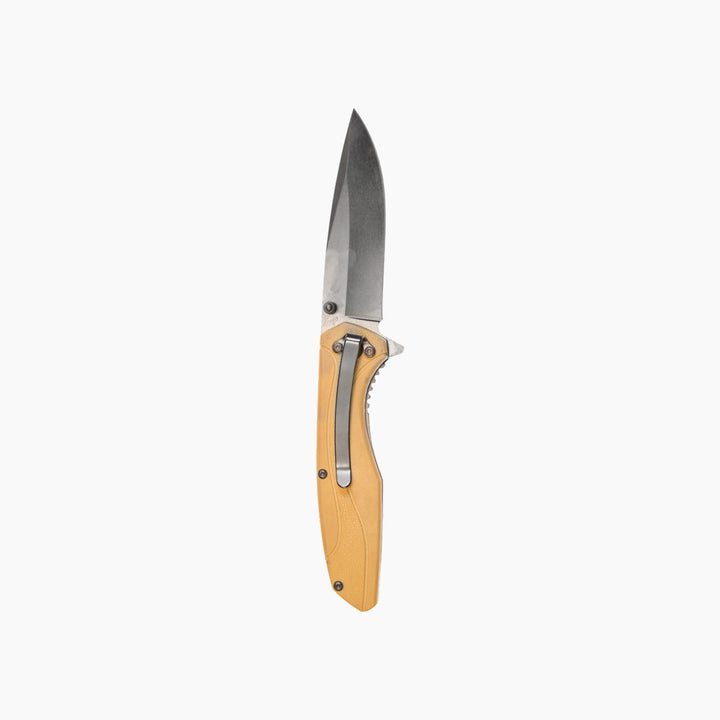 Smith &amp; Wesson drop point folding knife with coyote tan polymer handle