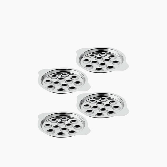 Pintinox 4 Pieces Stainless Steel Screw Plate for 12 Screws Dia 20cm