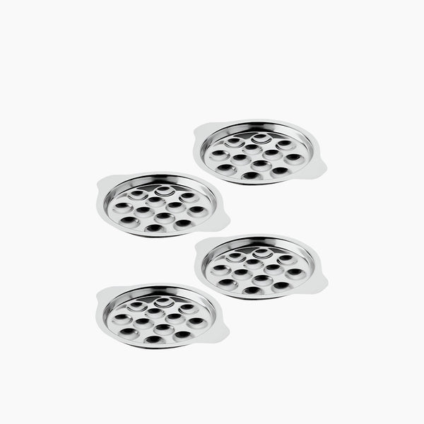 4 Pieces Stainless Steel Screw Plate for 12 Screws Dia 20cm