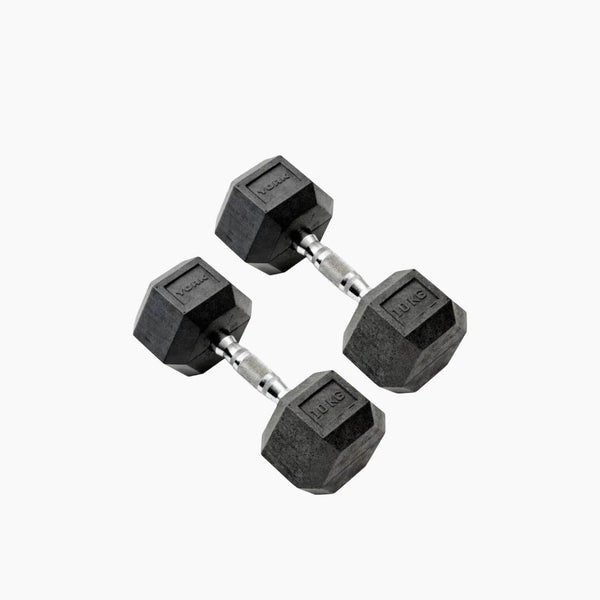 Linuo 10kg Rubber Dumbbells