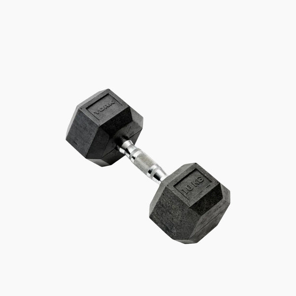 Hex Rubber Dumbbell 10KG
