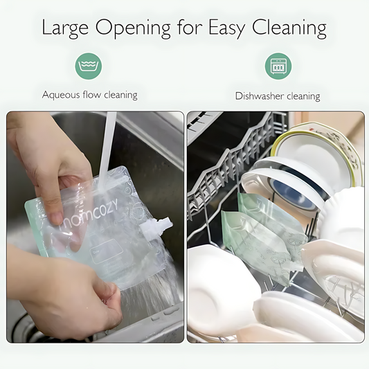 Momcozy 10 Reusable Baby Food Pouches - 100ML