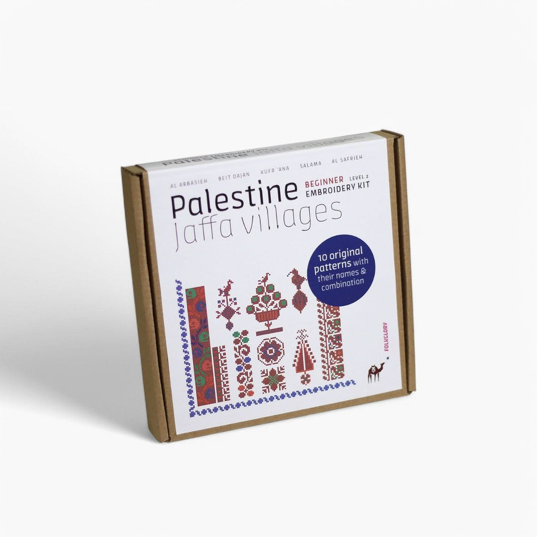 Folkglory Jaffa Villages Beginner Tatreez Embroidery Kit