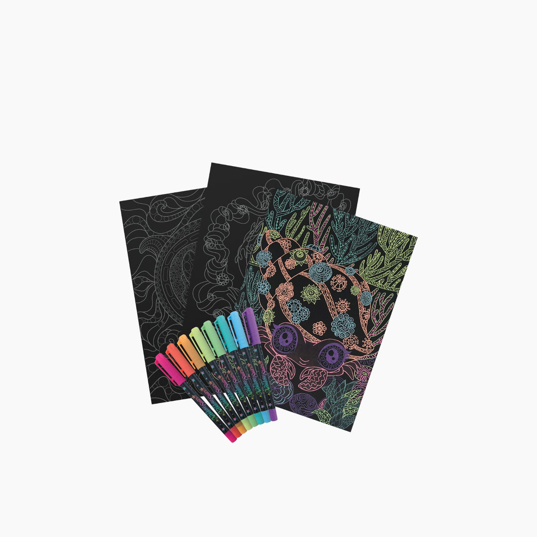 Nebulous Stars Large Coloring Book - Black Pages