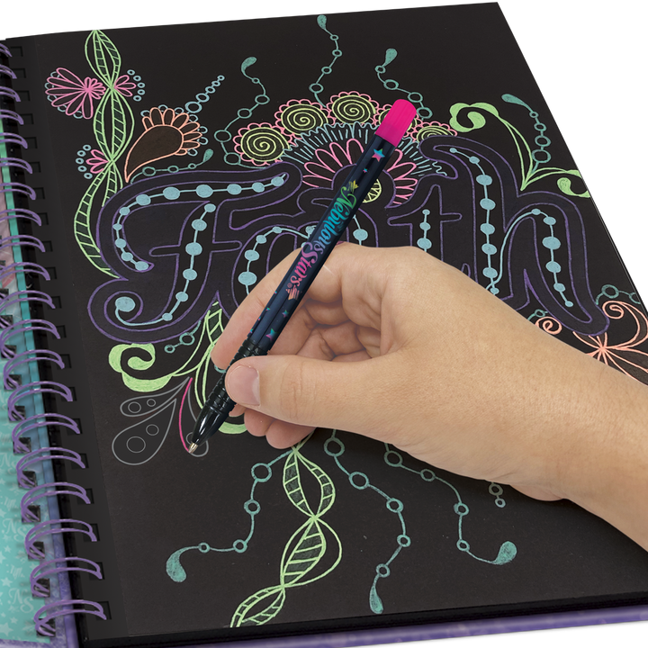 Nebulous Stars Large Coloring Book - Black Pages