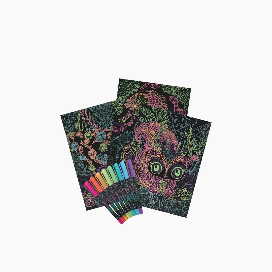 Nebulous Stars Large Coloring Book - Black Pages