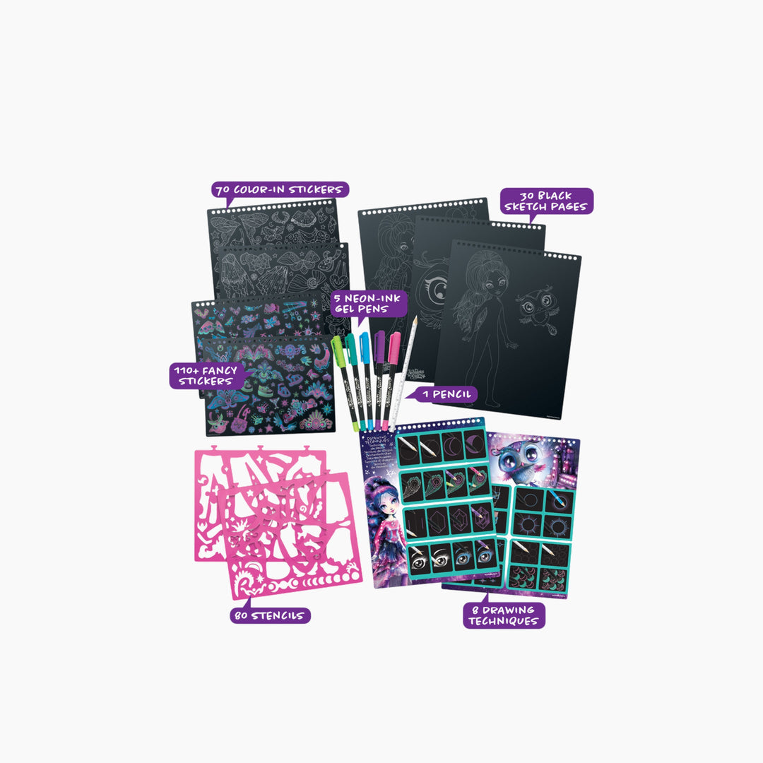 Nebulous Stars Eclipsia Creative Sketchbook - Zentangle Black Pages