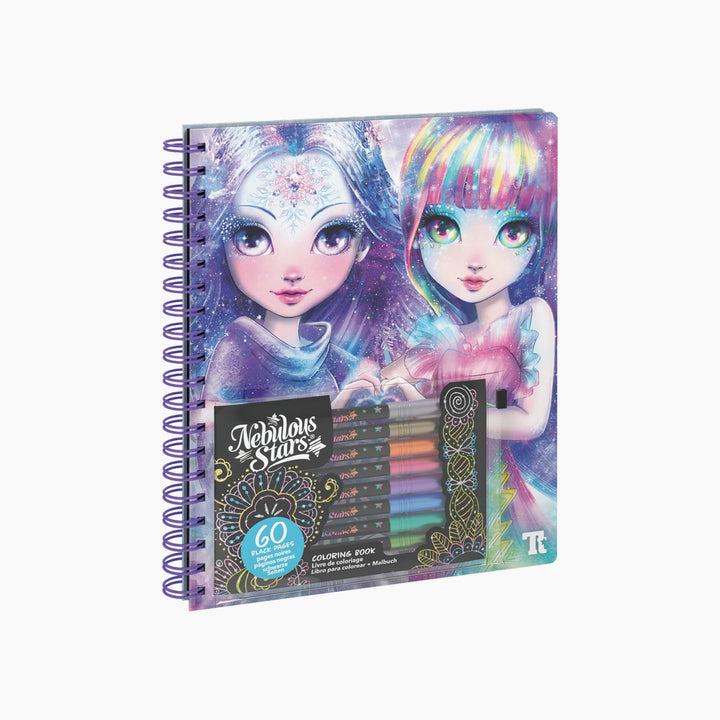 Nebulous Stars Isadora Black Pages Coloring Book with Metallic Pens