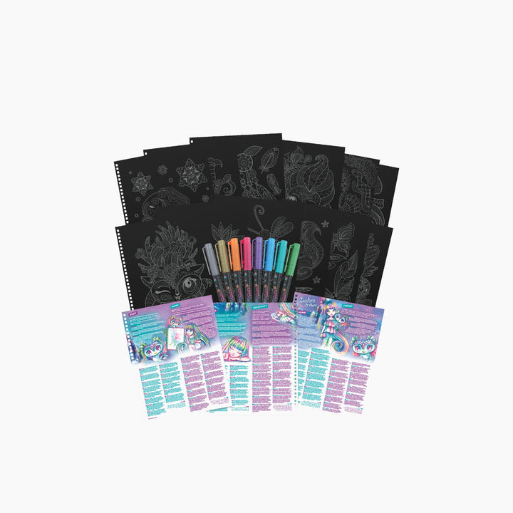 Nebulous Stars Isadora Black Pages Coloring Book with Metallic Pens