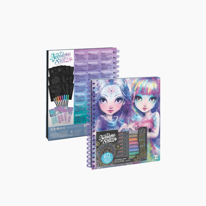 Nebulous Stars Isadora Black Pages Coloring Book with Metallic Pens