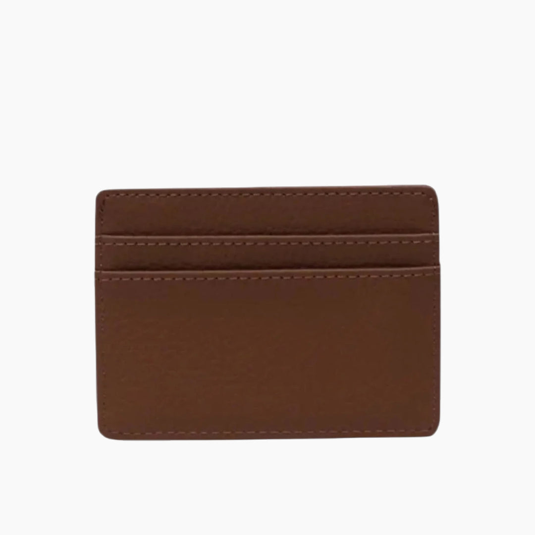 Herschel Charlie Cardholder Vegan Leather - Saddle Brown