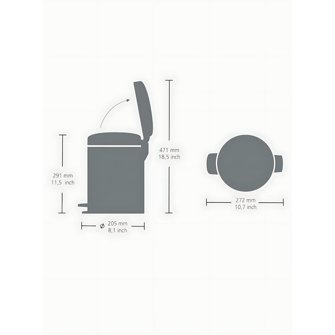 113112683NewIconPedalBin5LiterPlatinum_6_framed - HUNA