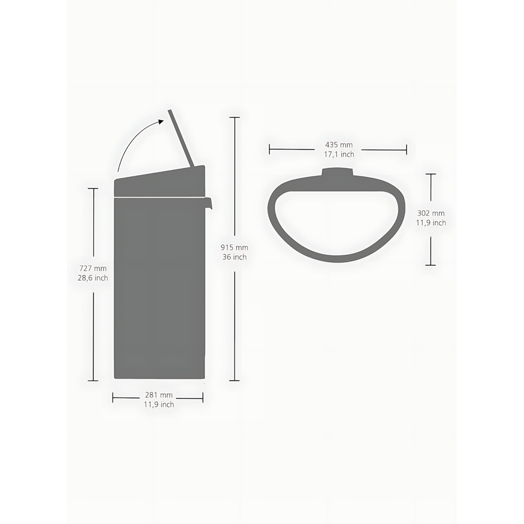 Brabantia Touch Bin Oval 40 Litre