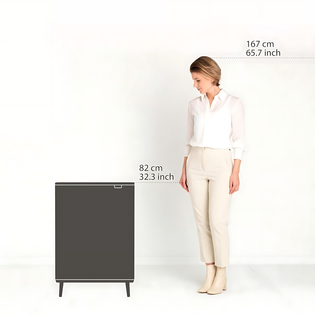 Brabantia Bo Touch Bin Hi 60 Liter Matt Black trash can