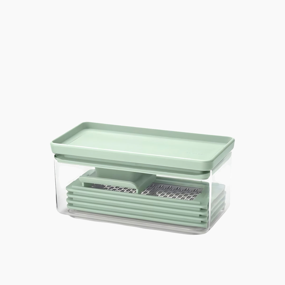 Brabantia 22cm green Silicer &amp; Grater Set with container